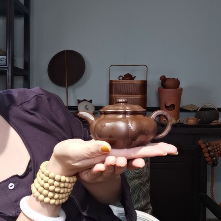 【闪购商品】紫砂茶壶茂*葵仿古半手