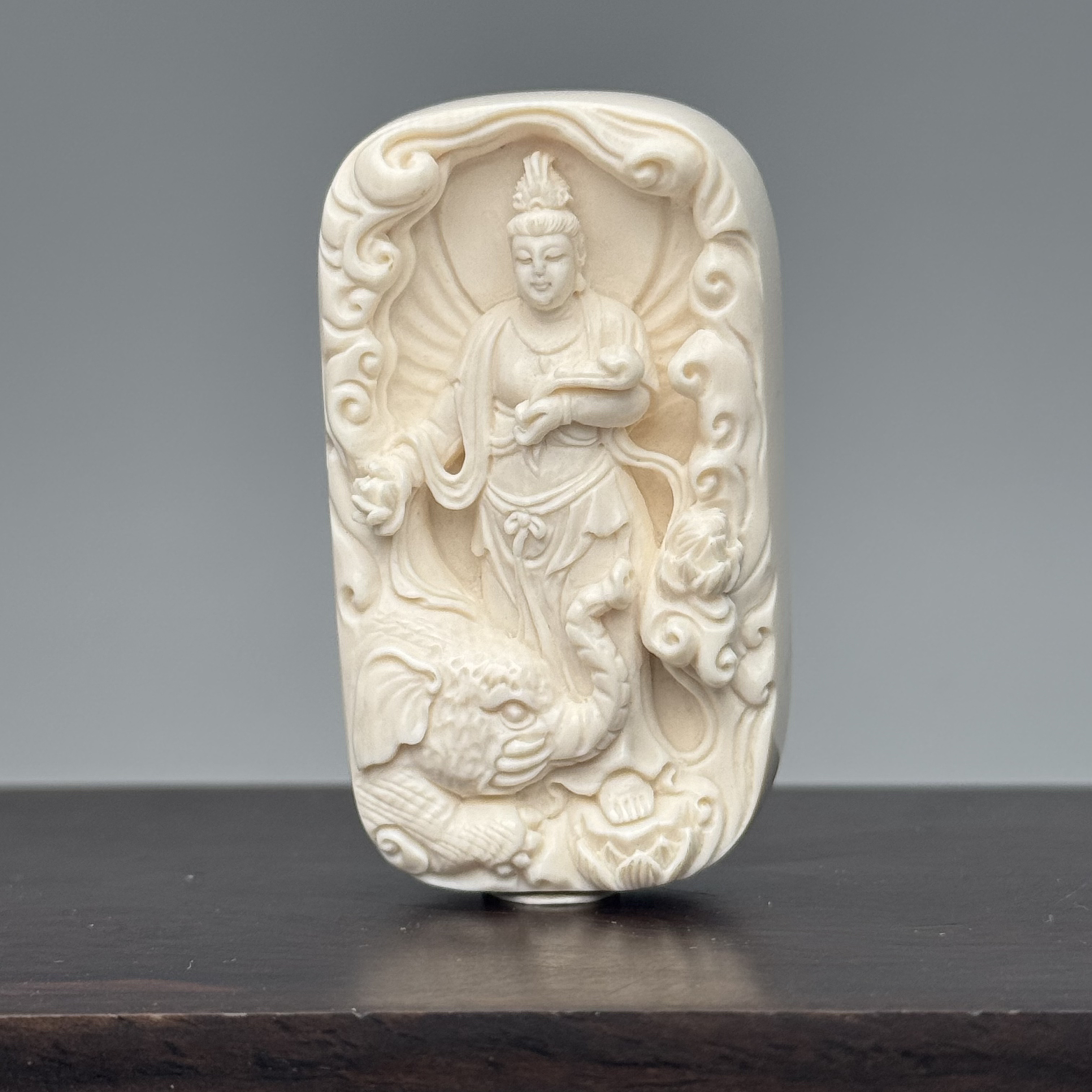 DEZHI/德志【清仓促销】50*29*13mm普贤菩萨猛犸牙吊坠K429