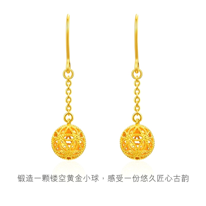 铜合金耳饰 【绣球耳勾】耳饰女款经典气质百搭款饰品