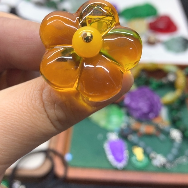 合金颈饰玛瑙/玉髓吊坠
