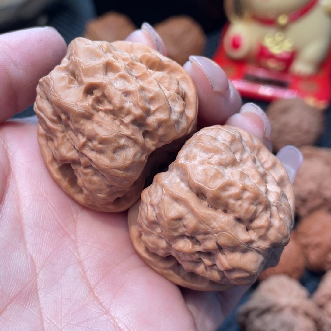 文玩核桃把件蛤蟆头3.9全品