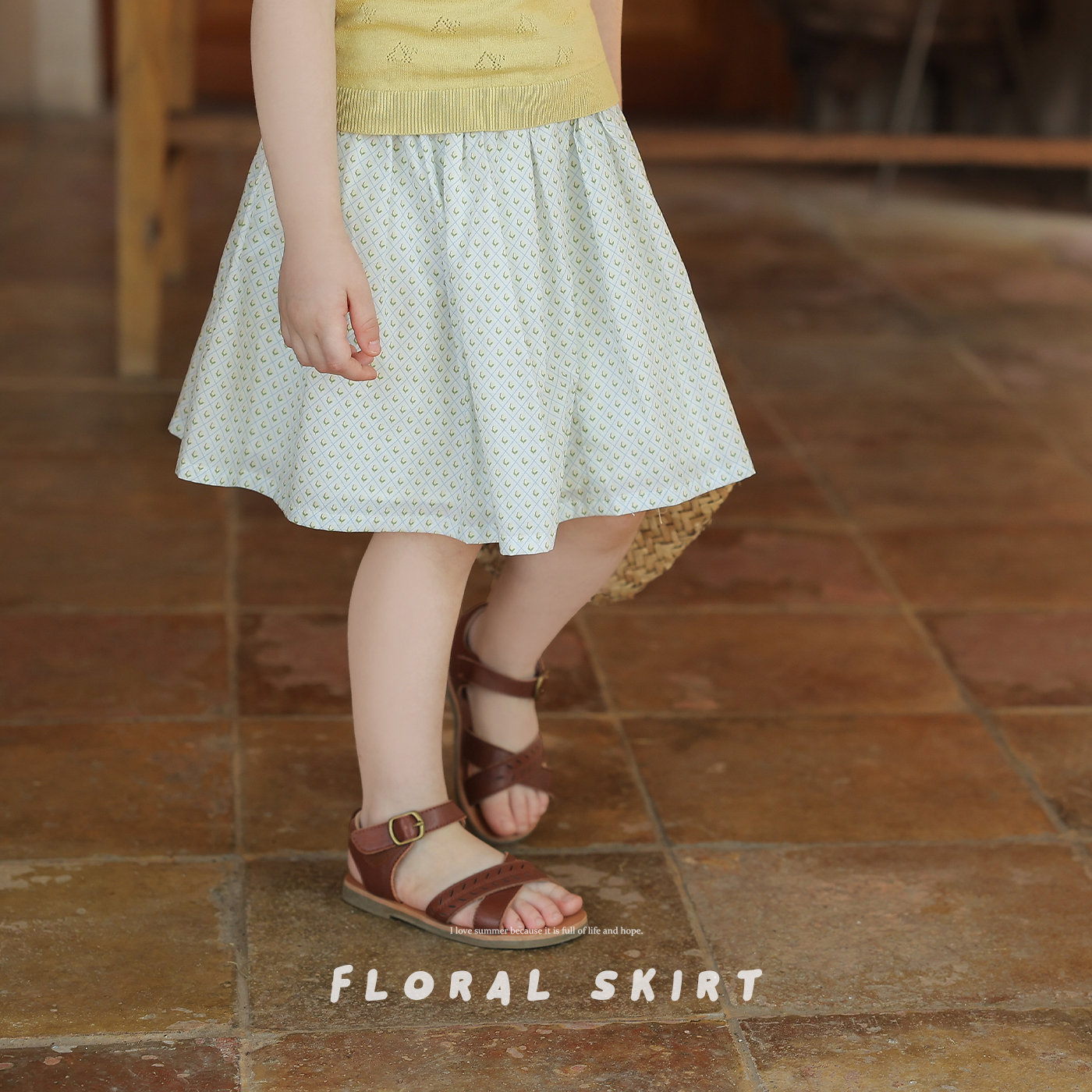 女童夏季小众蓬蓬纱碎花半裙允儿妈宝宝洋气半身裙儿童纱裙裙子潮