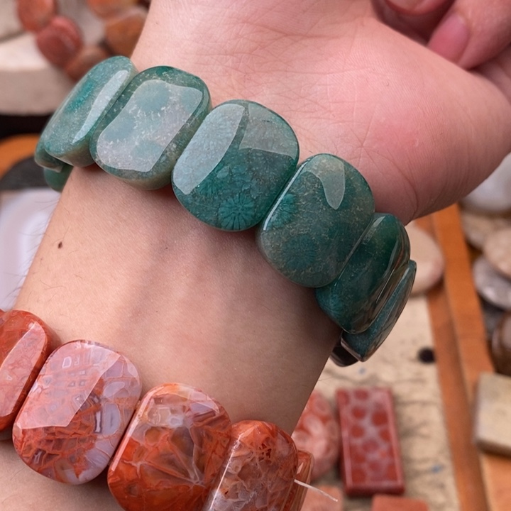 唯***美硅化玉（树化玉）未镶嵌颈饰