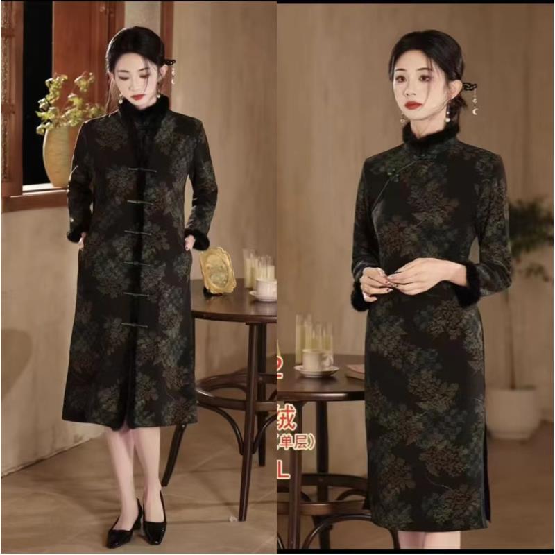 #清雅-w时尚改良版遮肉显瘦气质旗袍