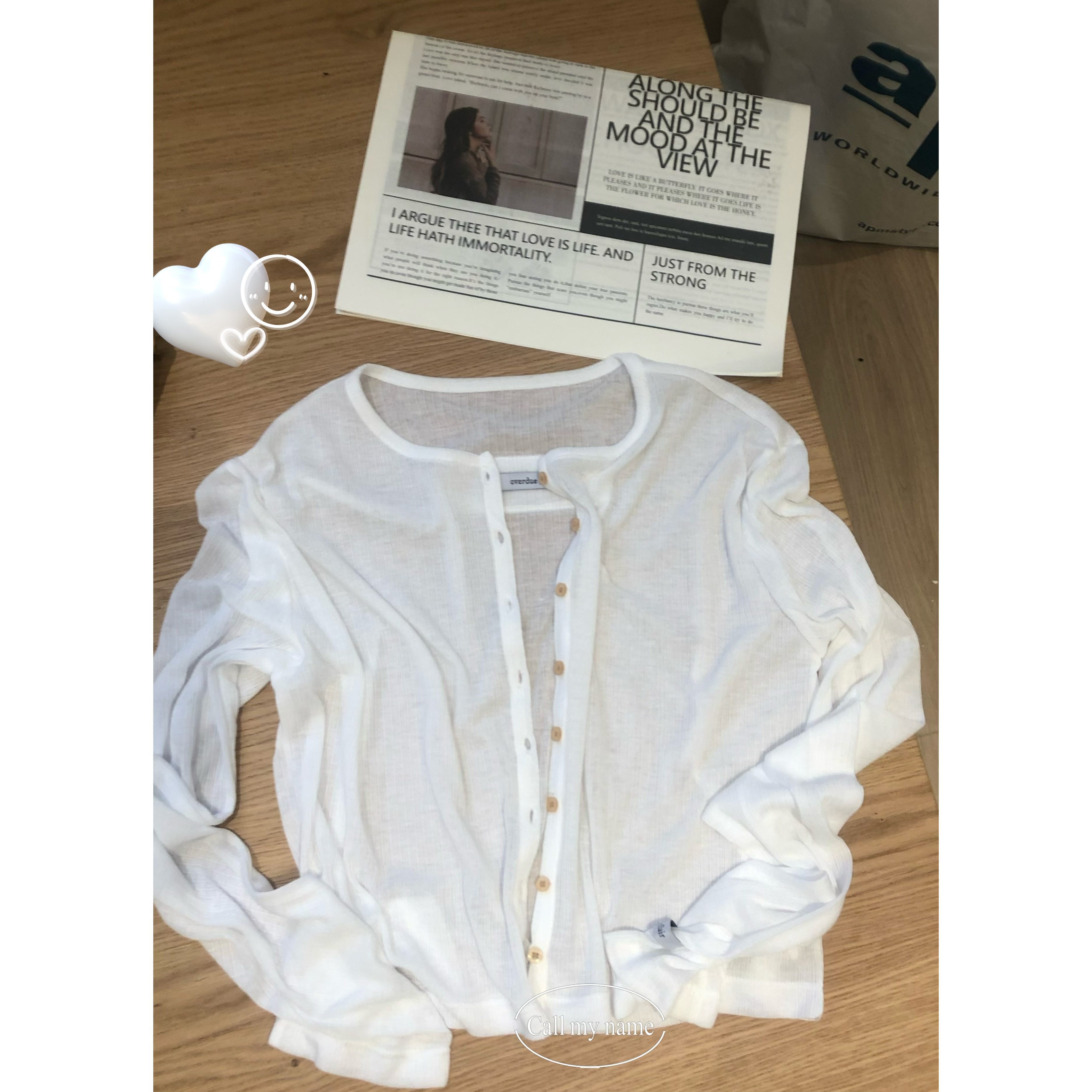 路一.韩国 Seoul代购 overdue防晒开衫 L25032111