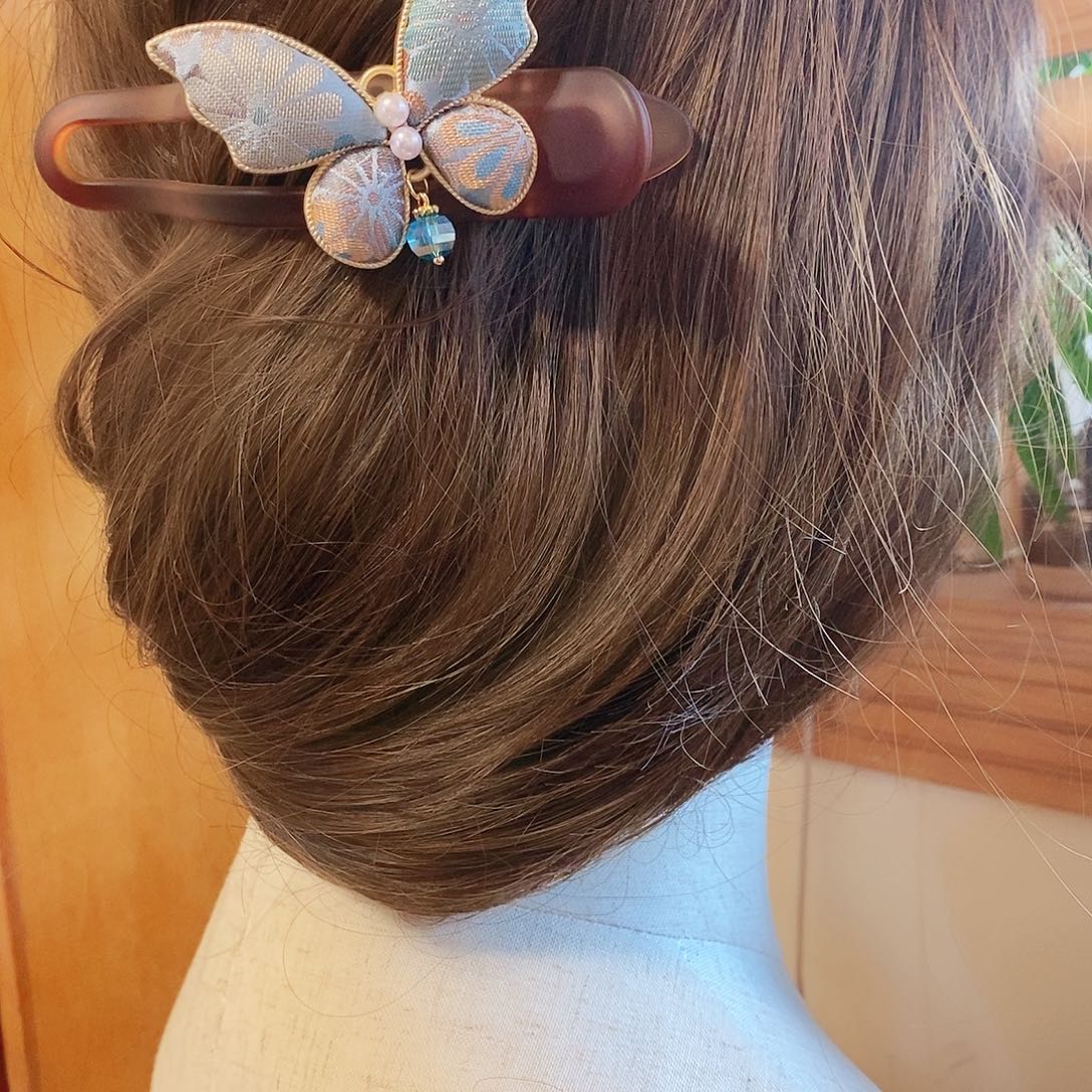 花岗石铁合金蝴蝶懒人发夹饰品