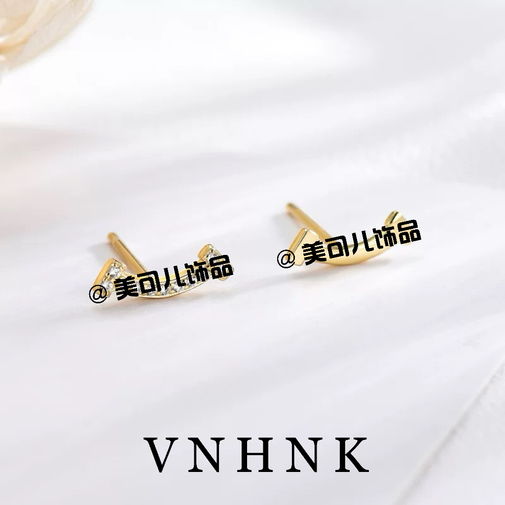 铜合金合成锆石耳饰 美可儿   D424   金色时尚气质耳环