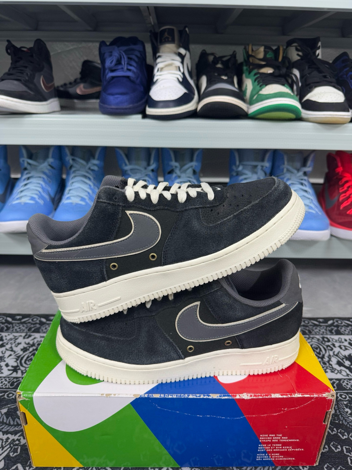 90新 maje 42码/af1黑灰休闲鞋/二手正品