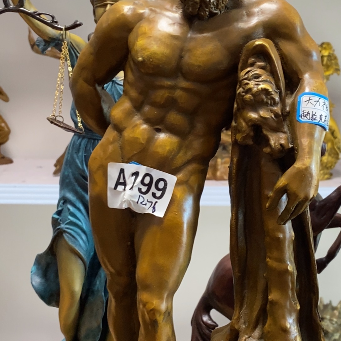 用***6黄铜材质，大力神摆件