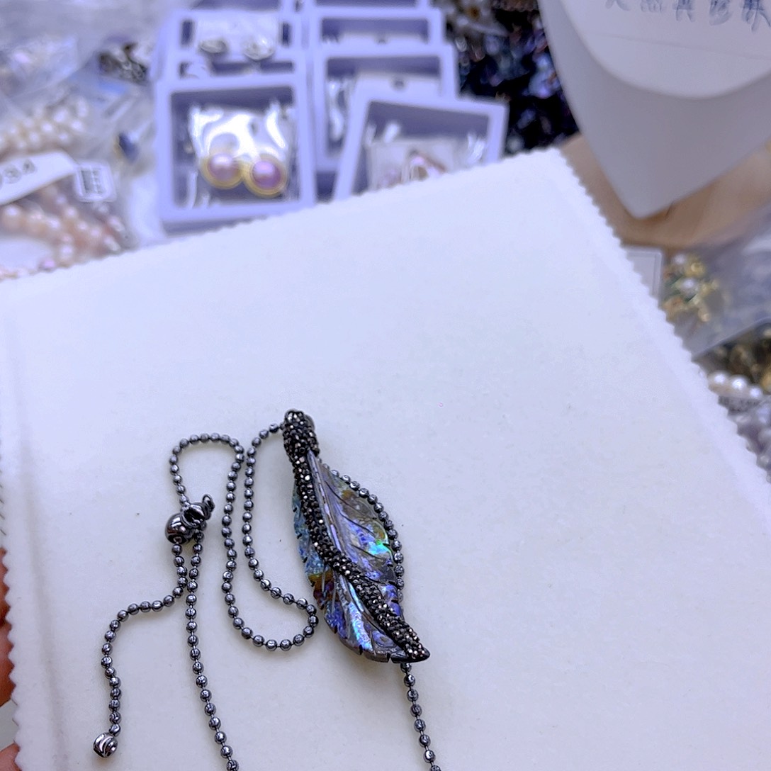 银S925镶嵌淡水珍珠项链定制54乐*敦