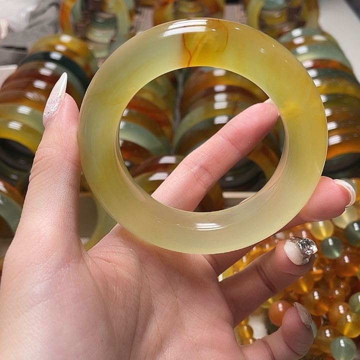 蛇纹石玉未镶嵌手镯54.3