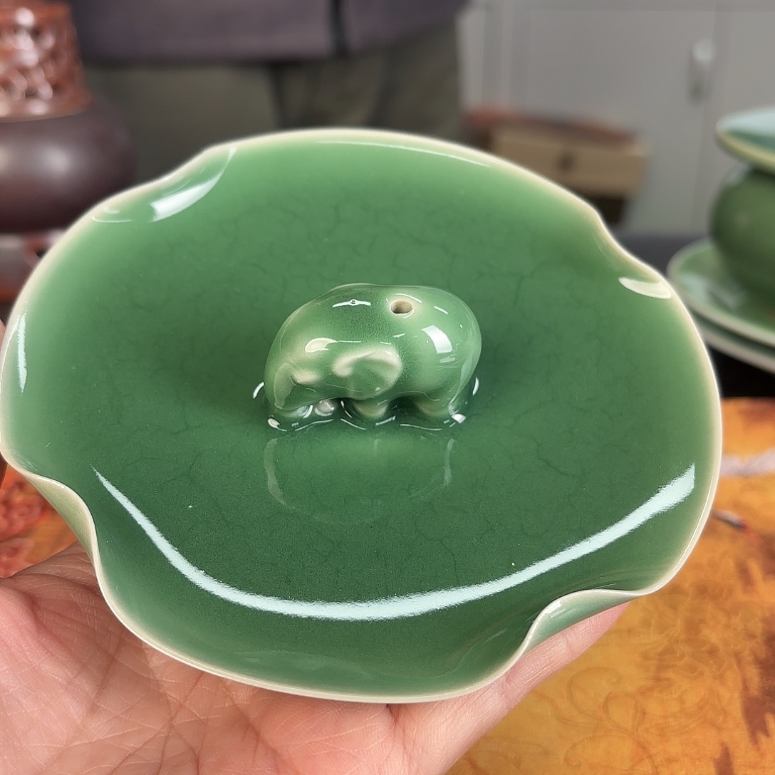 龙泉云间青瓷小米茶器