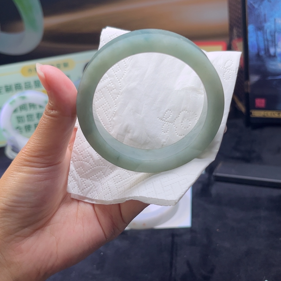 定制翡翠未镶嵌手镯57-59正