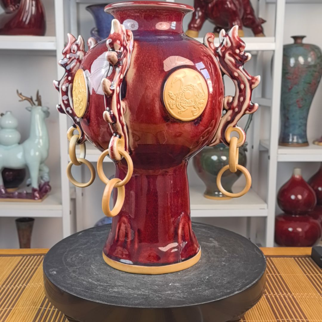 摆件钧瓷摆件神后镇钧瓷