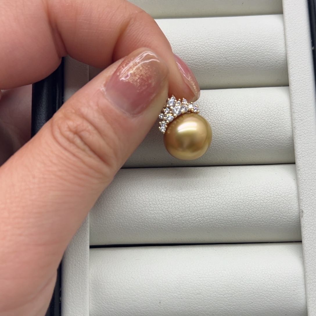 耳饰海水珍珠银S925镶嵌