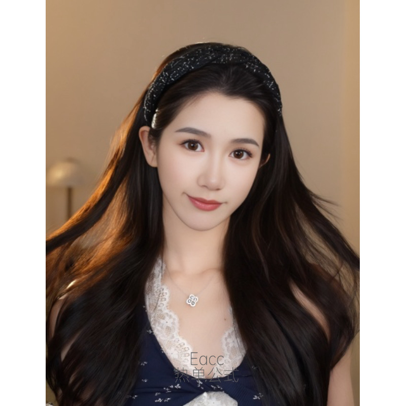 原创设计复古/宫廷女休闲风发箍头饰丝绒法式黑色823