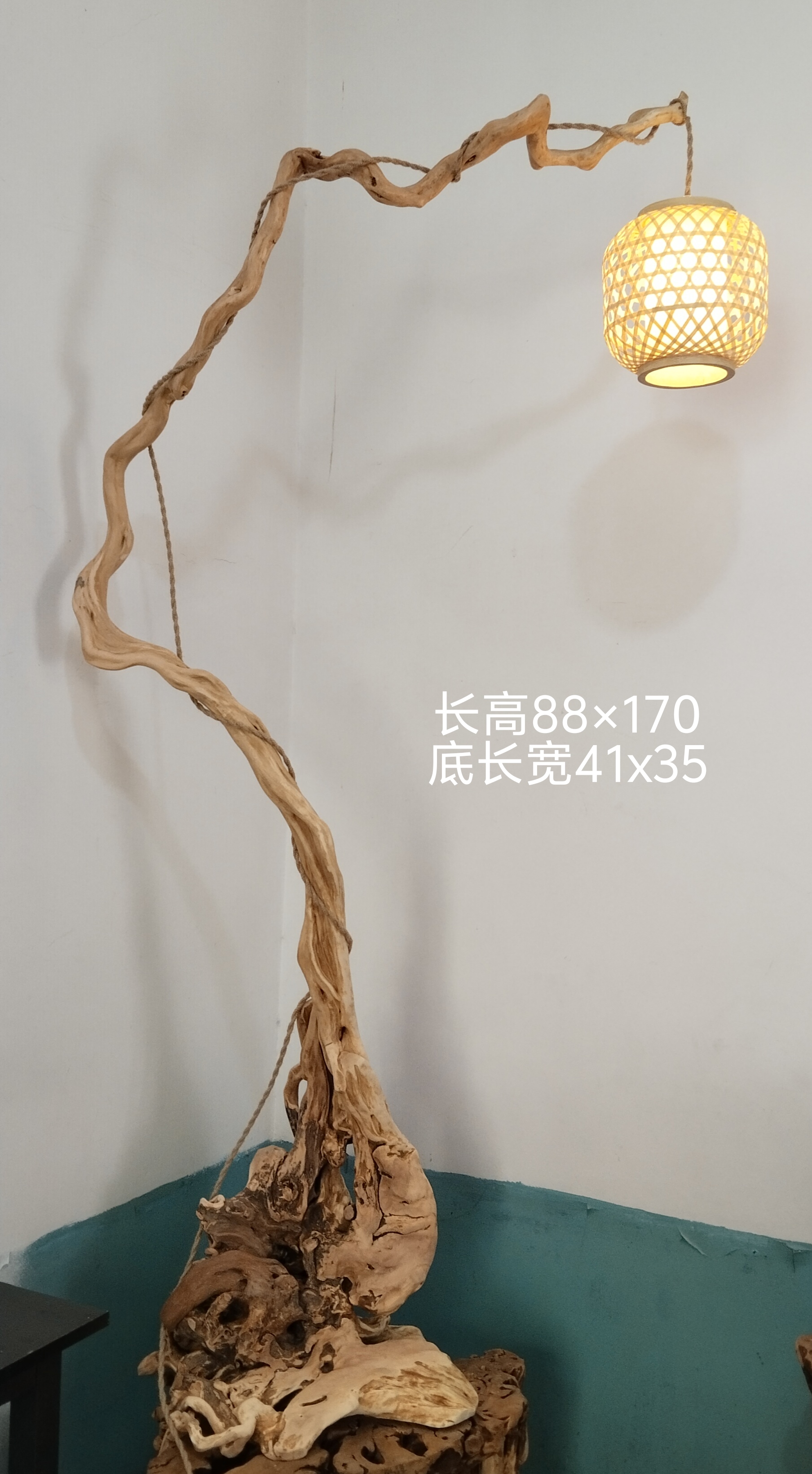 风化枯木摆件# 杜鹃根艺灯# 蝈蝈鸟笼挂架树根雕玄关客厅软装饰品