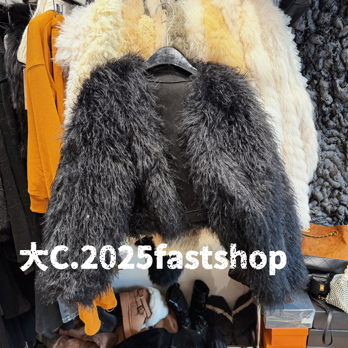 人造皮草 【CXX】高定平替冬季平毛毛气场外套