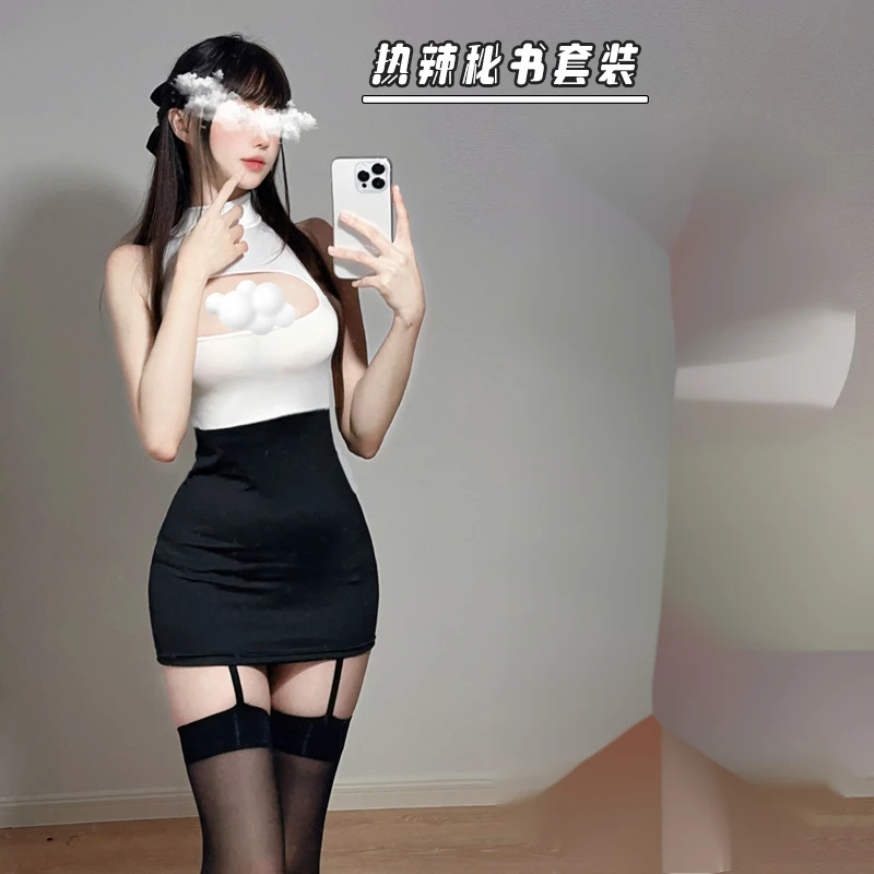 【纯欲秘书】装情调趣味内衣性感连体衣制服诱惑辣妹套装纯欲镂空