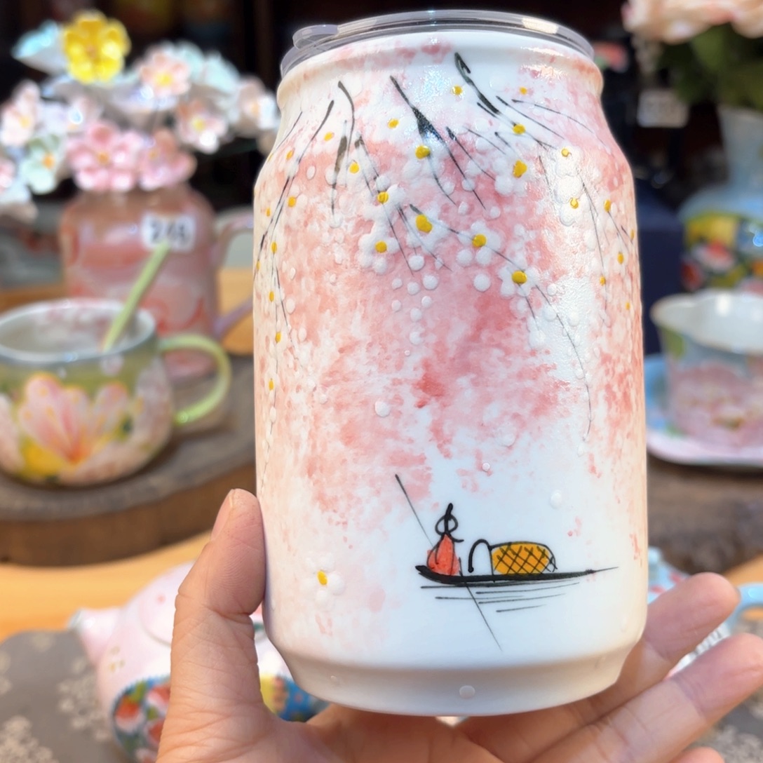 景德镇手绘高温釉下彩陶瓷茶具