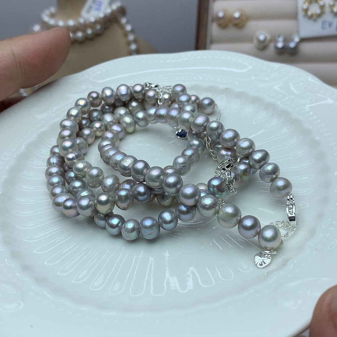 淡水珍珠6-7未镶嵌sl8手链