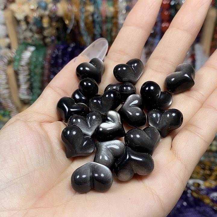 玛瑙/玉髓未镶嵌珠宝半成品天然银耀屁桃横孔卡17*14mm（2颗）