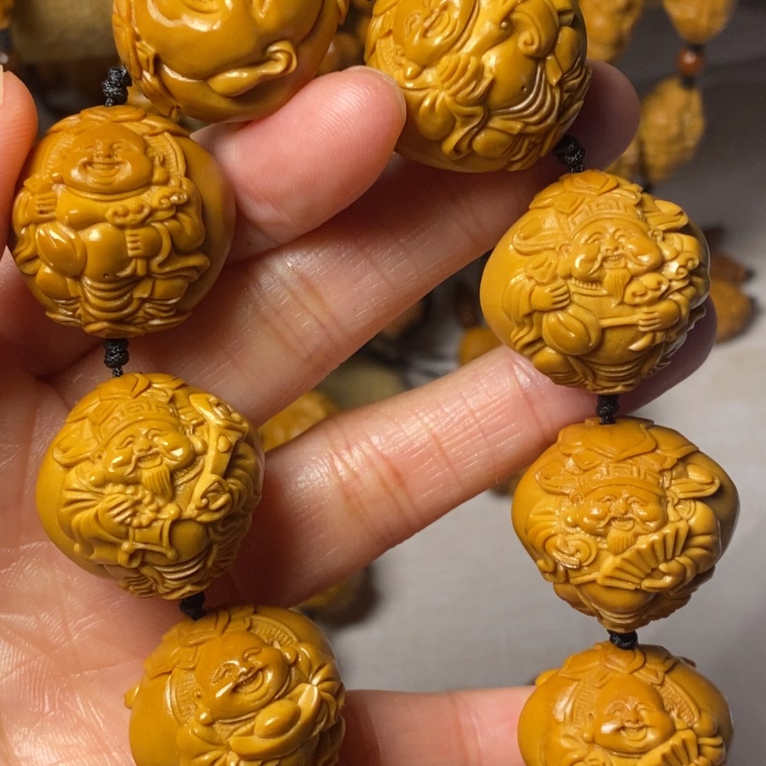 橄榄核手串/手链用****2双面浮雕财弥