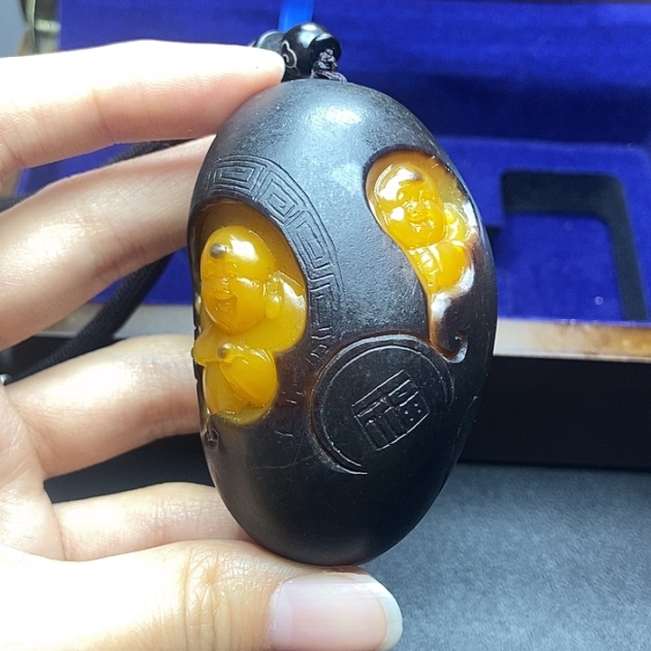 和田玉未镶嵌挂件橙*哥N