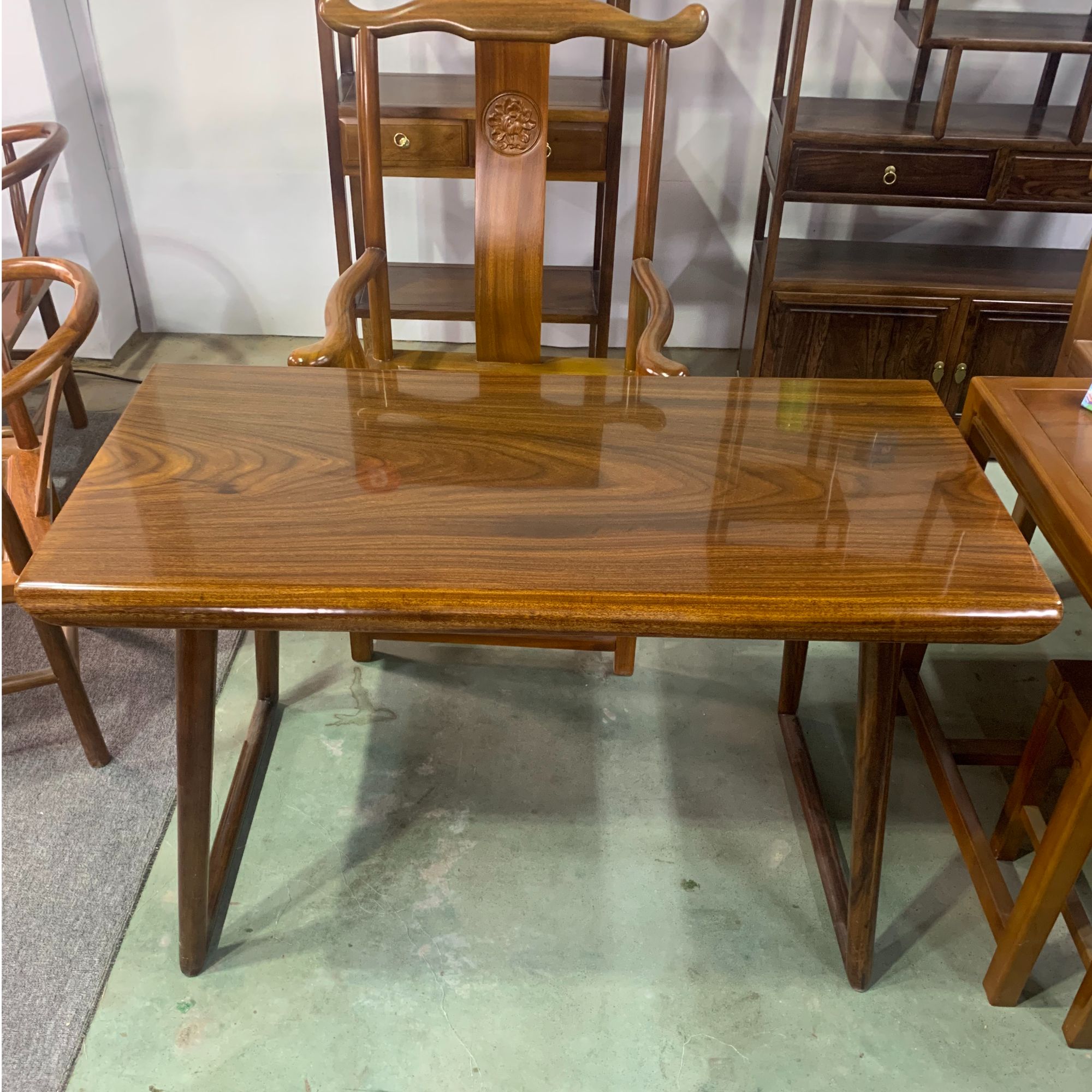 实木茶桌新中式茶桌新中式茶桌客厅家用简约阳台办公茶桌椅储物