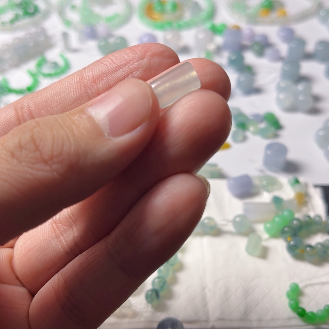 翡翠散珠天然缅甸A货珠子7.3/11.2