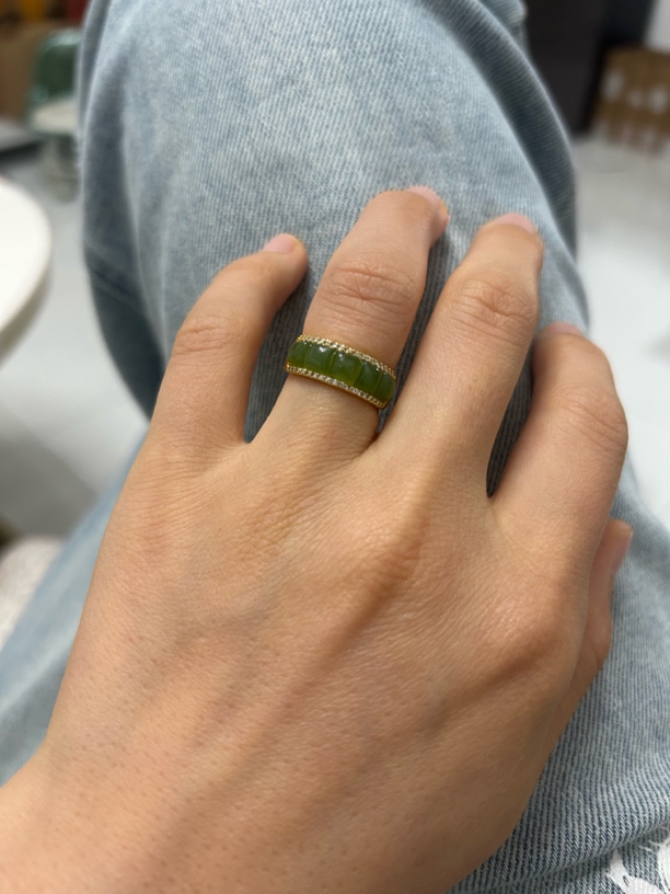 和田玉碧玉 方糖925银颜色多样性发货拍一发一