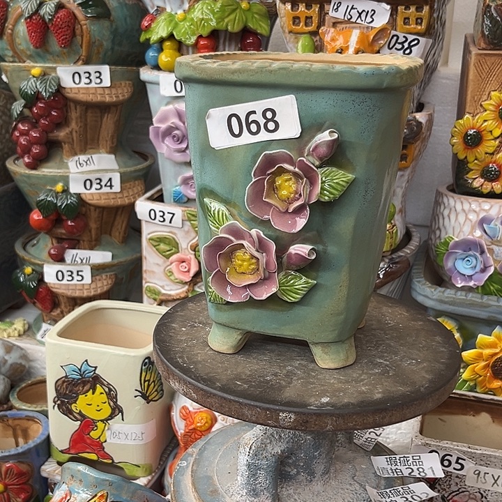 粗陶材质多肉花盆