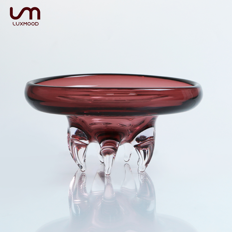 LUXMOOD勒慕轻奢高级感琉璃果盘大气高档家用客厅餐厅水果盘摆件