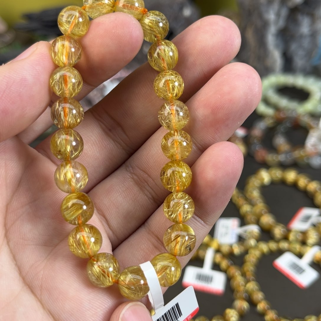 水晶手串未镶嵌风**?钛晶