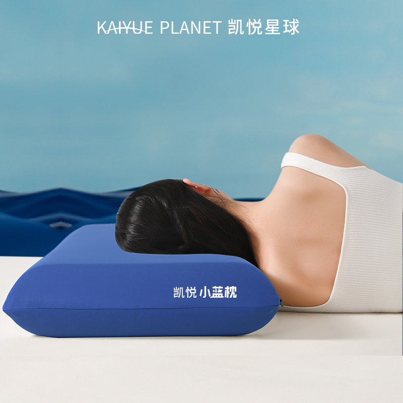 凯悦星球小蓝枕单芯款深睡护颈枕记忆绵枕头成人枕头