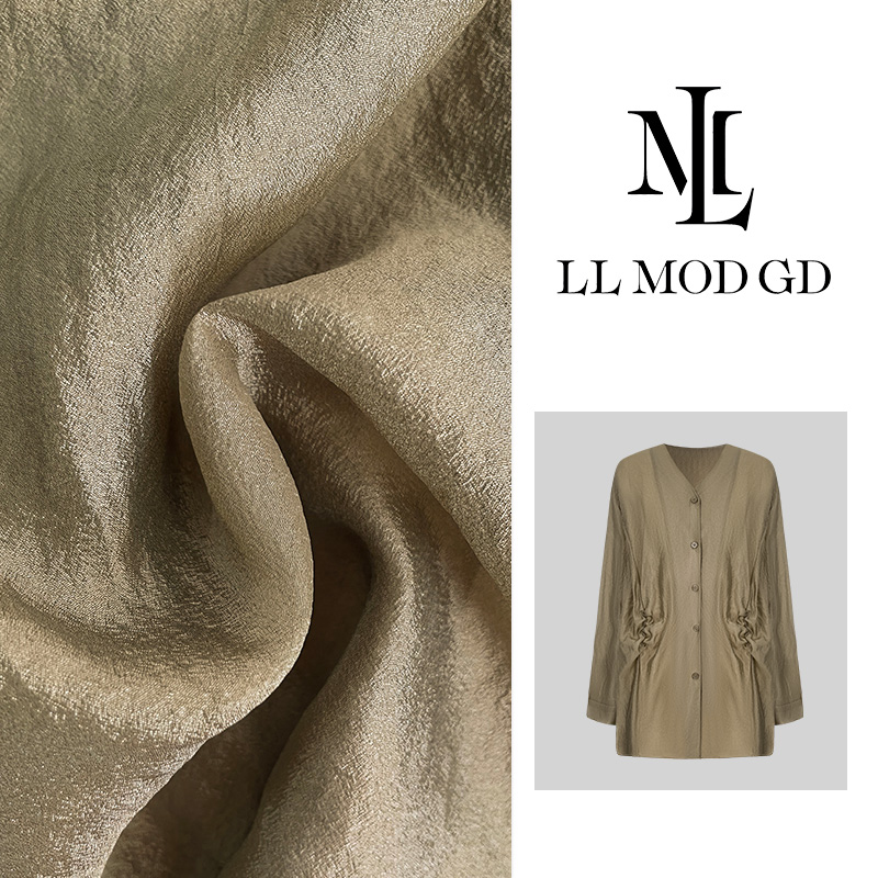 新款气质宽松V领针织衬衫休闲开衫YL-250864