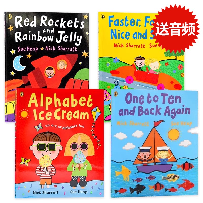 英文原版数数绘本 Nick Sharratt名家作品 One to Ten数字启蒙 英