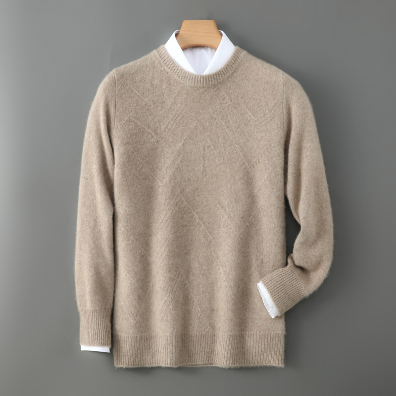 2025年秋季新款菱形花纹针织男士羊毛衫冬季秋冬时尚休闲通勤百搭