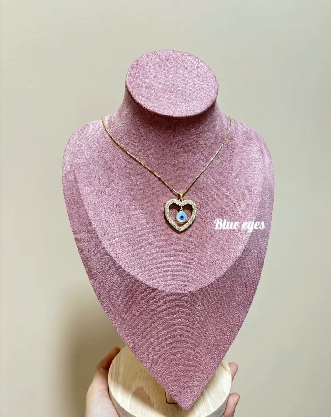 铜合金锆石项链 爱心koz 项链不褪色