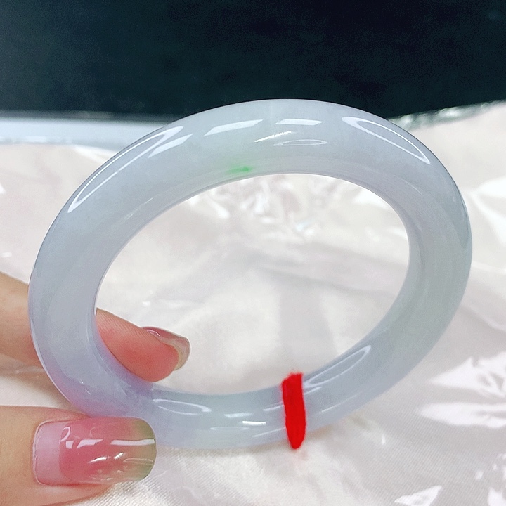 翡翠未镶嵌手镯圈56，04205