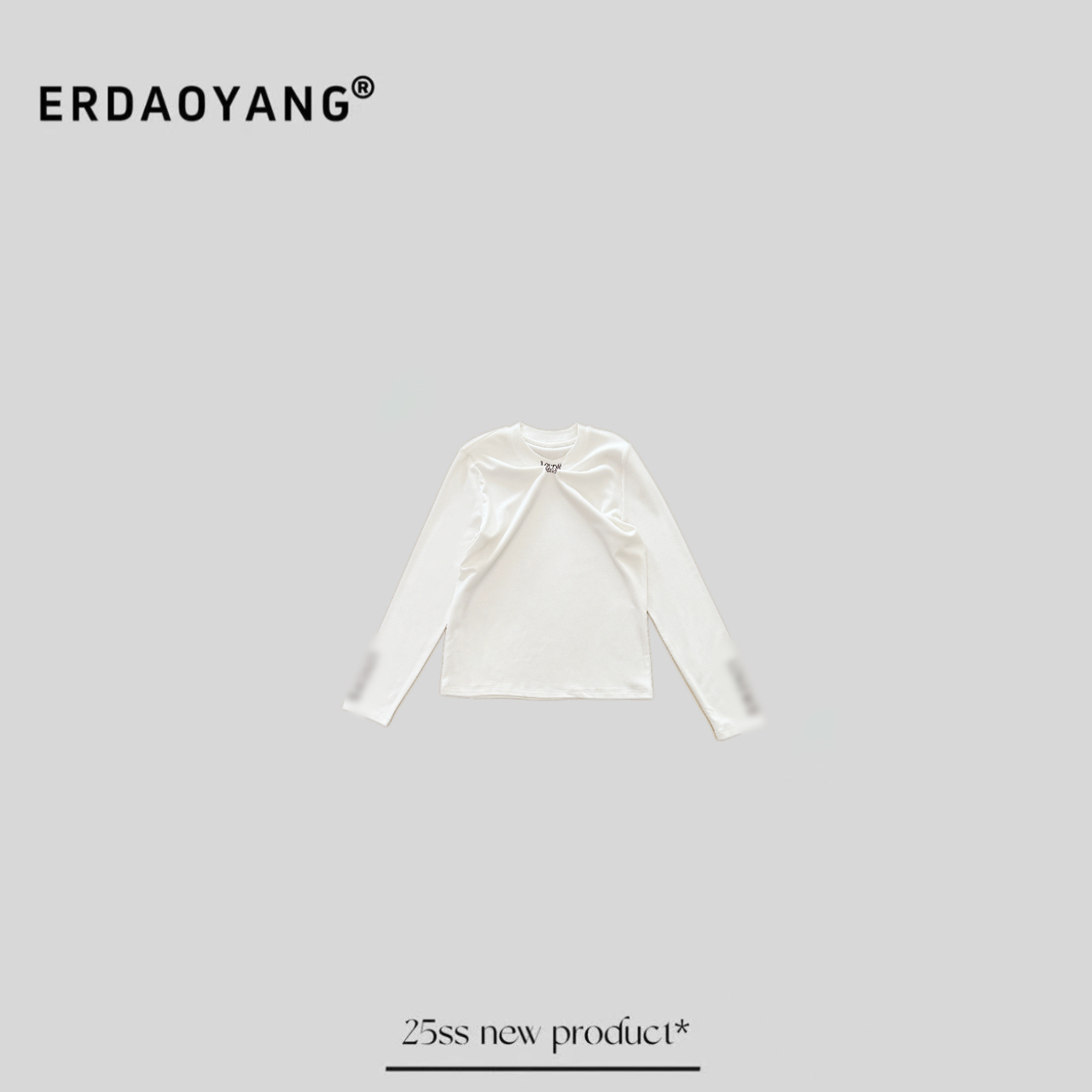 尔刀阳 "零下挚爱" 新款领边撞色字母花纹打底混纺修身长袖CXG090