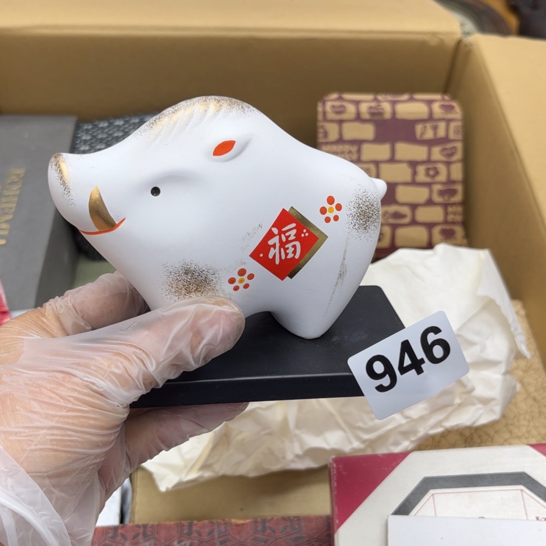 瓷片摆件工艺品摆件666 