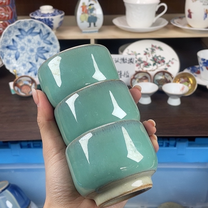 本山绿泥18包邮瓷器默认微瑕