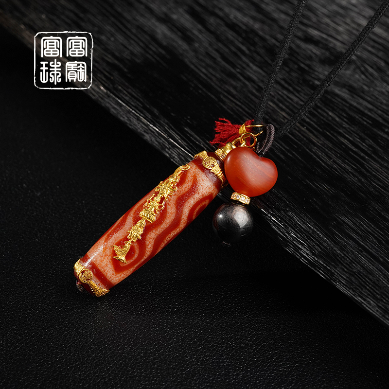 【生欢喜】富富珠宝 玛瑙18k金项链（天然珠宝多样性发）