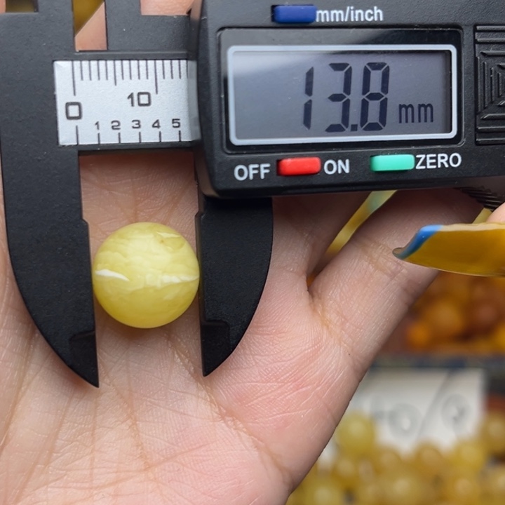 蜜蜡未镶嵌珠宝奇石瑕疵放漏妖花圆珠