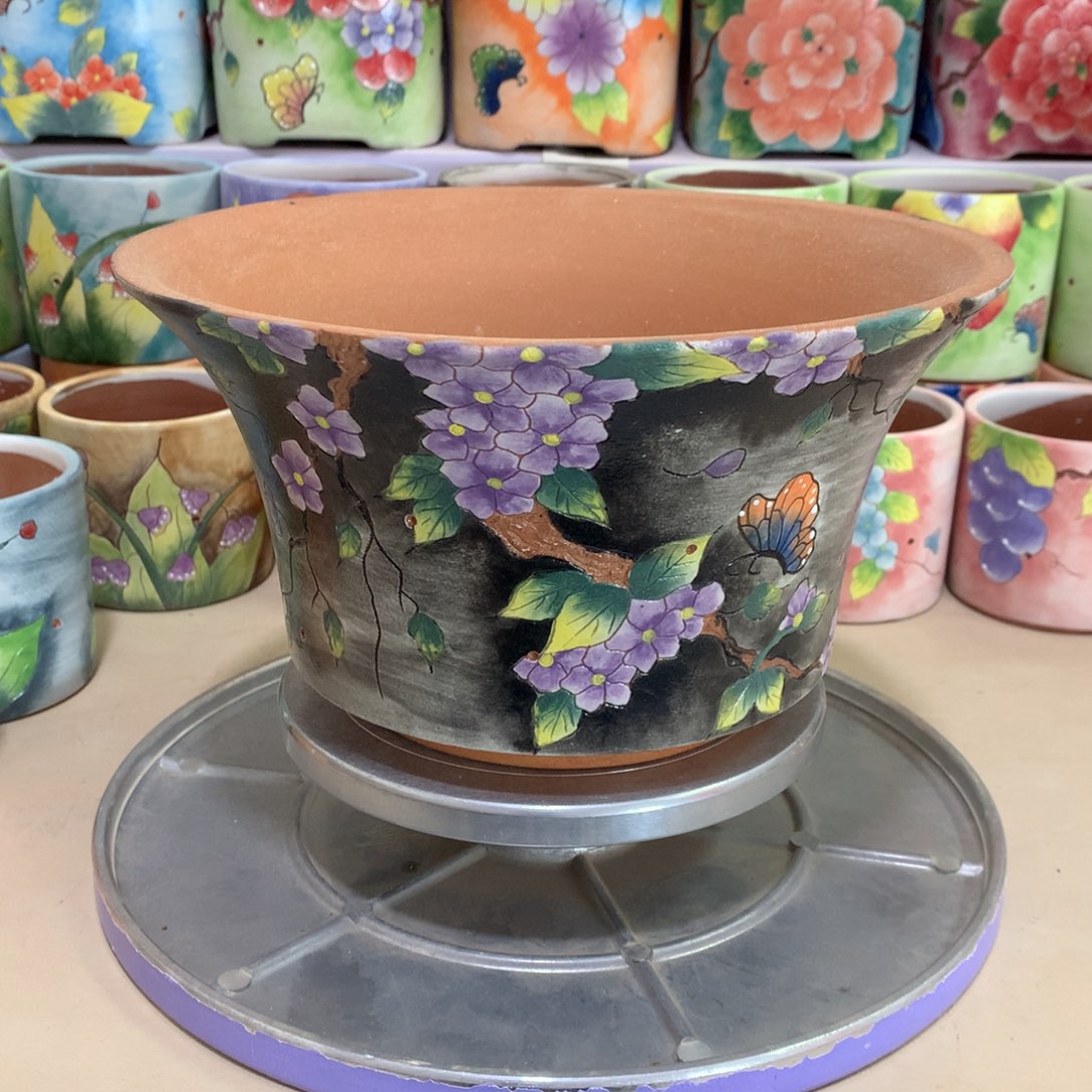 福利花盆，手绘花盆