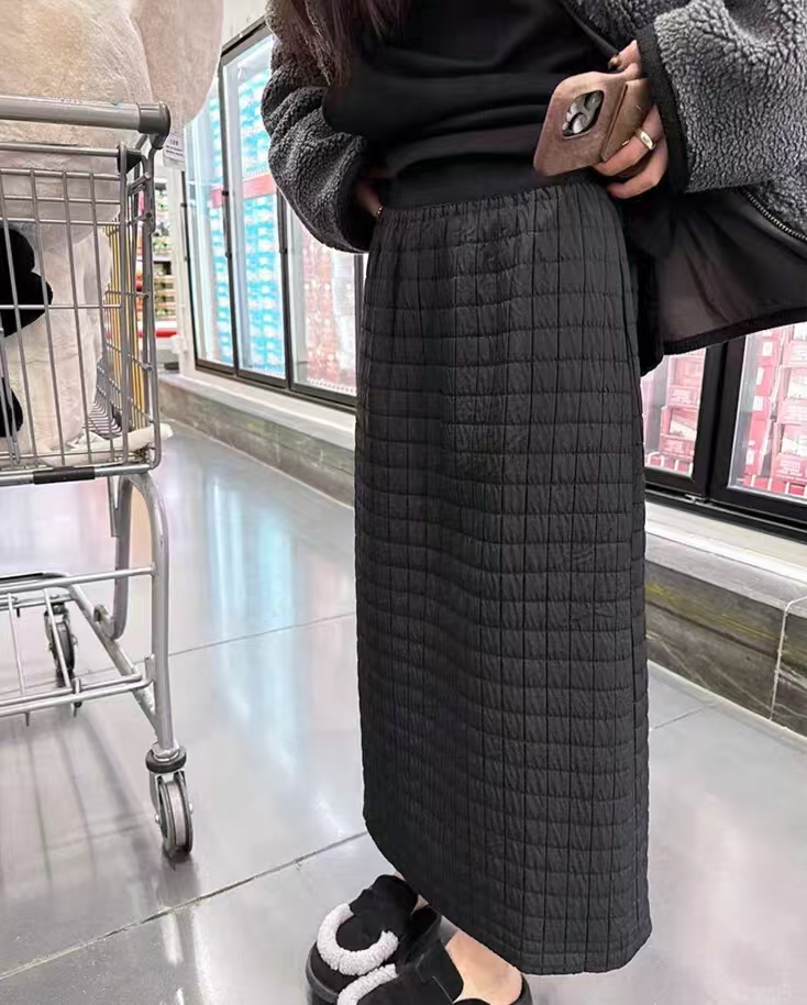 【2552# 半身裙】欧美风厚款半身裙黑色时尚网红显瘦意式