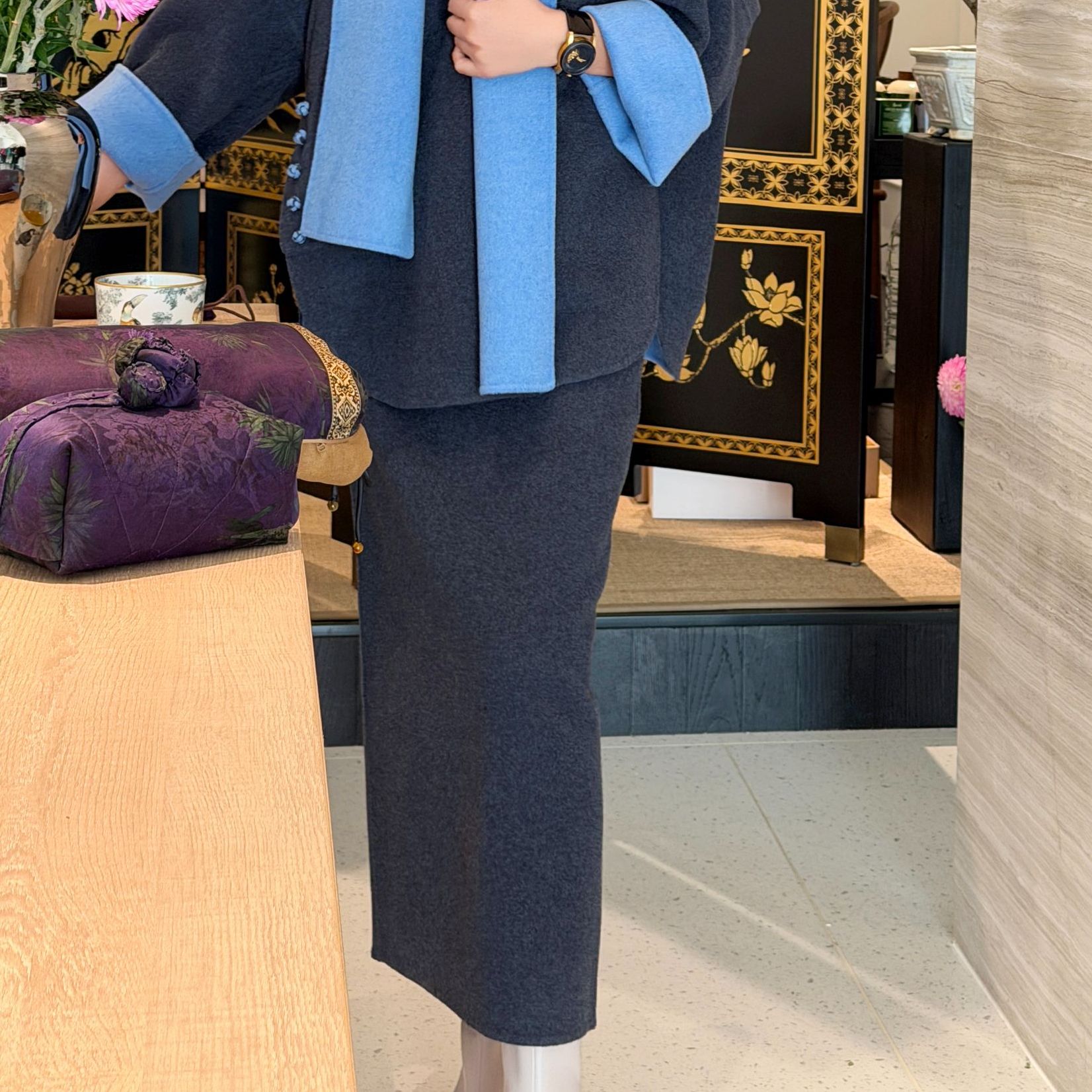 【Do.Fashion欧阳】“咖啡馆”手工定制双面羊绒羊毛半裙