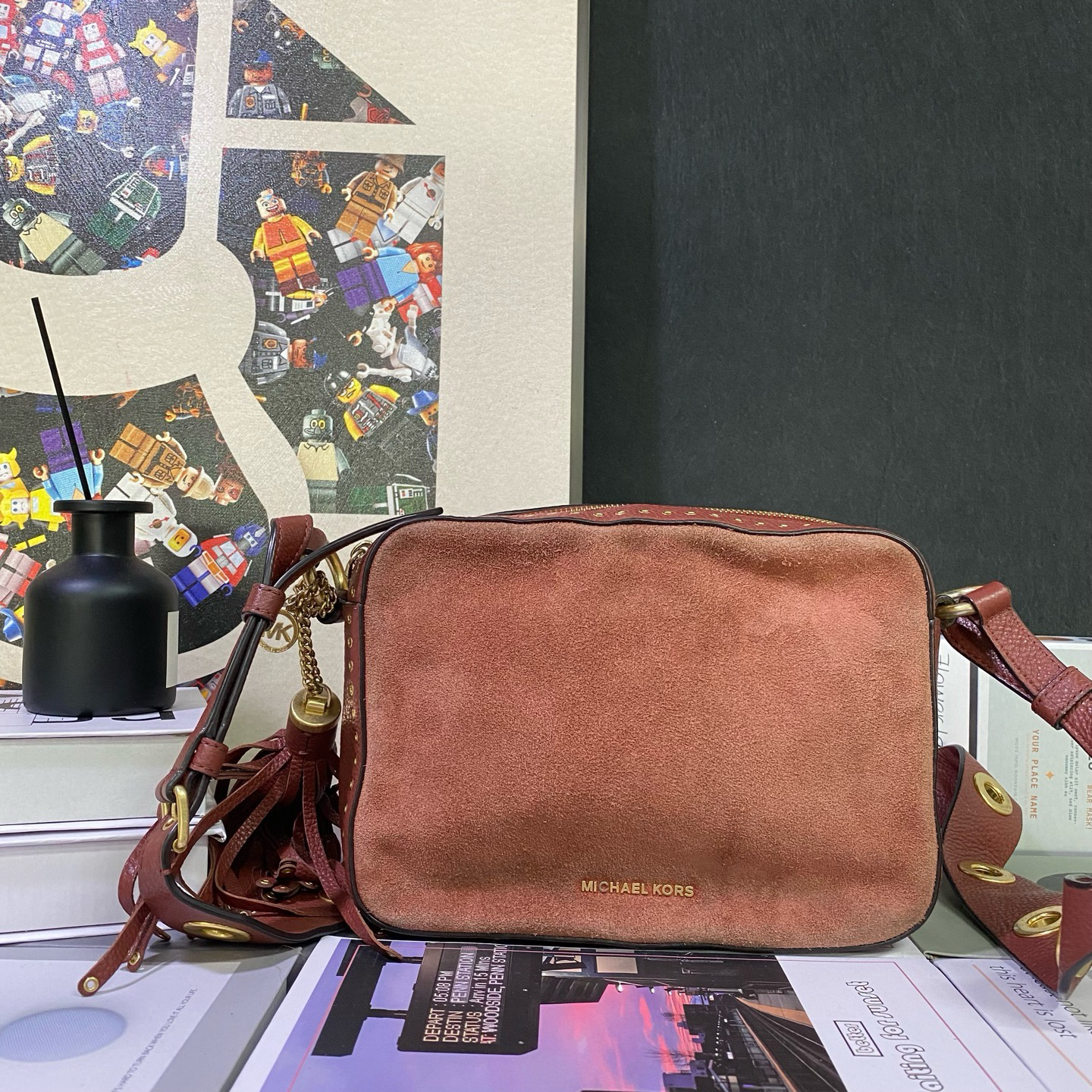 90新 MICHAEL KORS/迈克高仕 22103斜挎包23*19