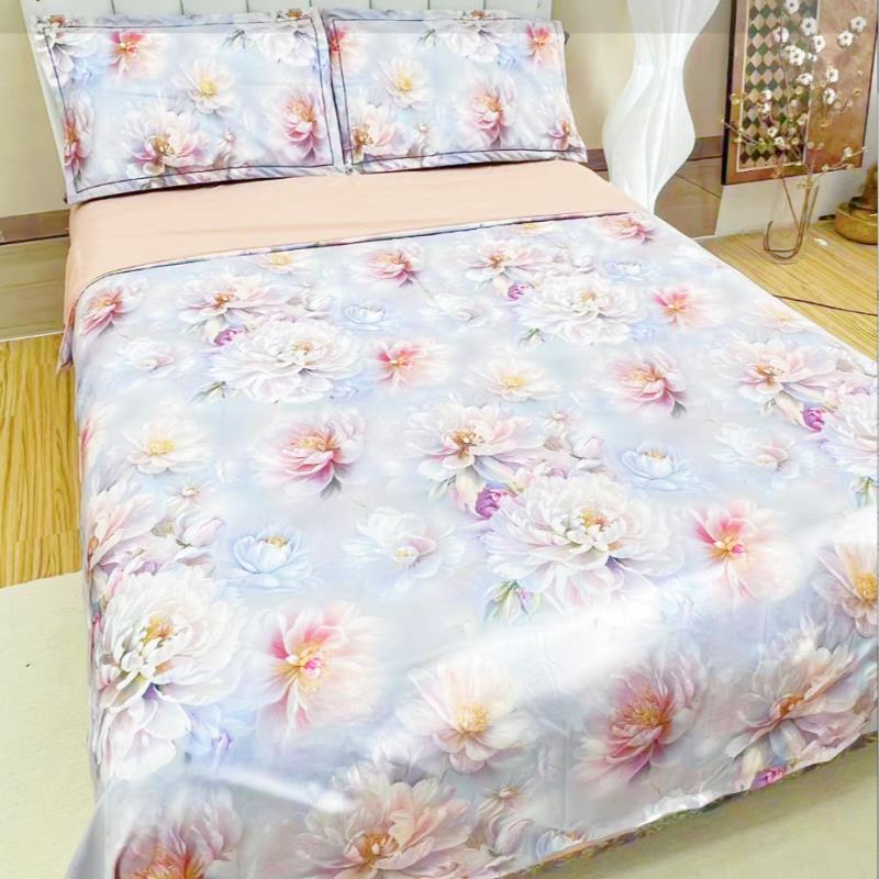 【希思罗蓝】高端精品数码印花四件套--梦幻花海